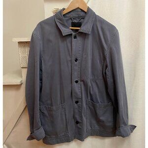 Banana Republic Men's Medium Tall Cotton Chore Coat in Delft Blue